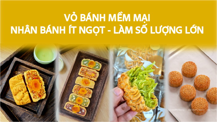 Lớp online bánh trung thu eatclean nguyên cám không đường tinh luyện